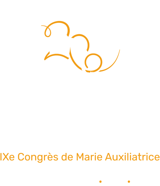 logótipo negativo, em francês, do IX Congresso internacional de Maria Auxiliadora